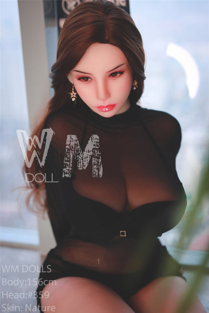 WM Dolls Lilyana: 156cm Brunette Japanese MILF Love Doll with H-Cup, Head #359