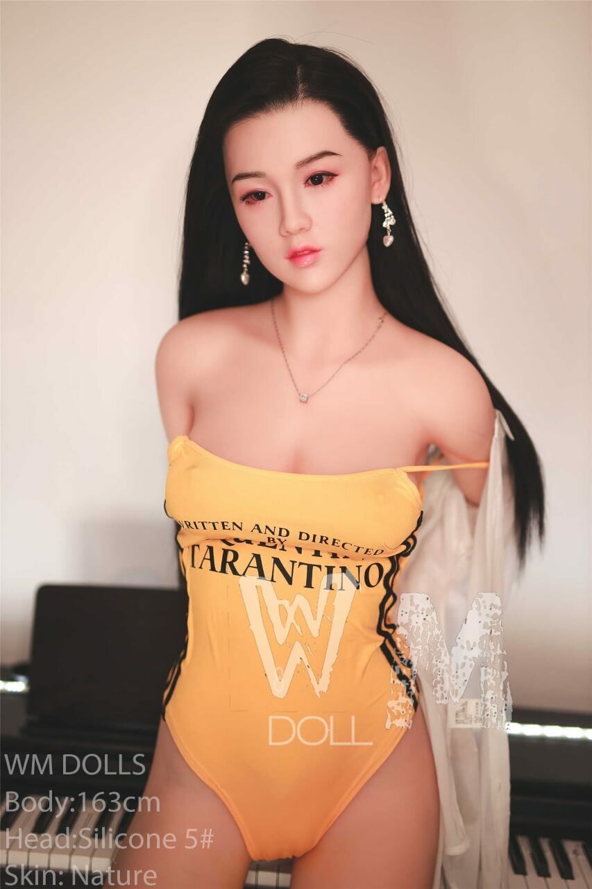 WM Dolls 163cm C-Cup Brunette Asian Teen Love Doll with Silicone Head No.5 Azabilla