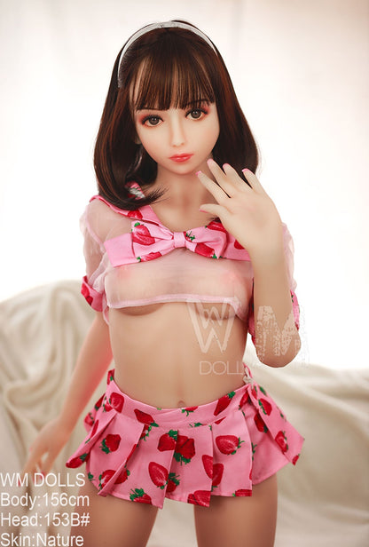 WM Dolls Promise 156cm B-Cup Schoolgirl Sex Doll with Sweet Innocent Face and 153B Head