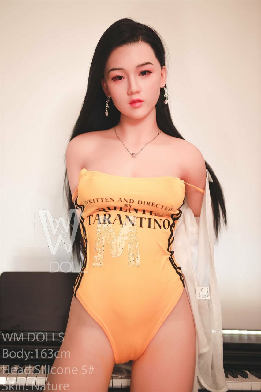 WM Dolls 163cm C-Cup Brunette Asian Teen Love Doll with Silicone Head No.5 Azabilla