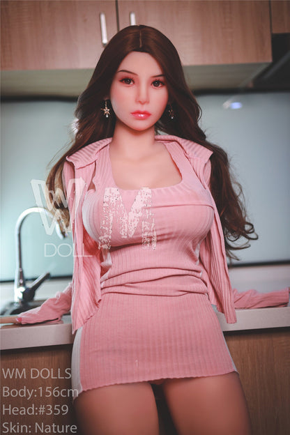 WM Dolls Lilyana: 156cm Brunette Japanese MILF Love Doll with H-Cup, Head #359